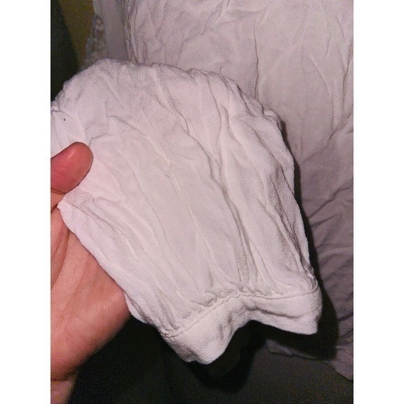 FP1 Free People Womens Shirt Long Sleeve Ruffled Top V Neck Blouse White M - Picture 4 of 7